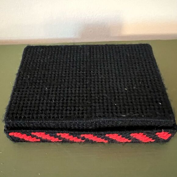 Vintage Handmade Ace of Spades Hearts Playing Cards 2 Deck Game Card Set Holder - Picture 3 of 5